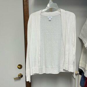 Old Navy Knit Cardigan Open Front Lightweight Sweater Duster White S